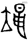 昱 Bronze characters