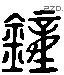 鍾 Liushutong characters