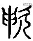 呻 Liushutong characters