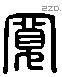 寬 Liushutong characters