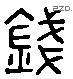 錢 Liushutong characters