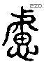 慮 Liushutong characters