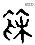 菜 Liushutong characters