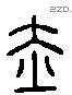 赤 Liushutong characters