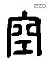 空 Liushutong characters