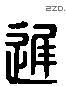 遲 Liushutong characters