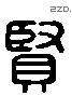 賢 Liushutong characters