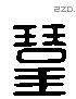 琴 Liushutong characters