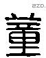 董 Liushutong characters