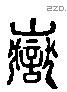 嶽 Liushutong characters