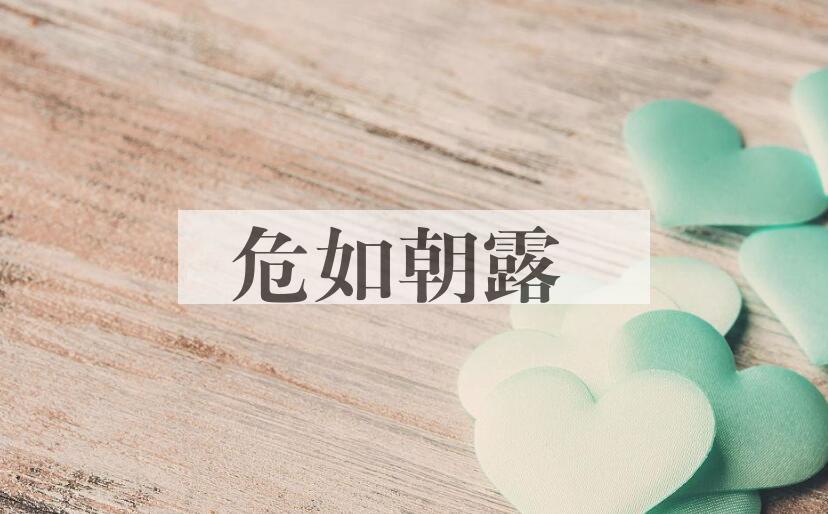 成语危如朝露是什么意思？