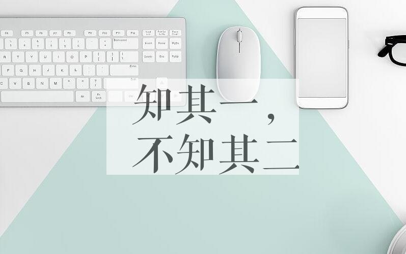 成语知其一，不知其二是什么意思？