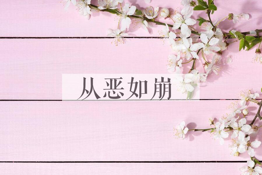 成语从恶如崩是什么意思？