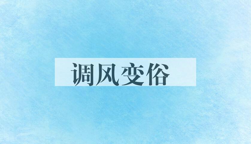 成语调风变俗是什么意思？