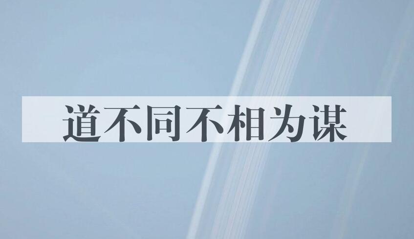 成语道不同不相为谋是什么意思？