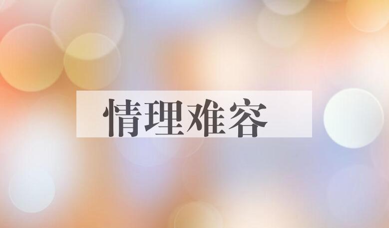 成语情理难容是什么意思？