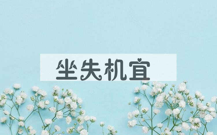 成语坐失机宜是什么意思？