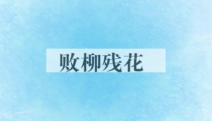 成语败柳残花是什么意思？