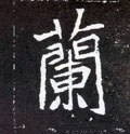 蘭字的其他书法字体