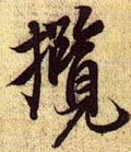 揽字的其他书法字体