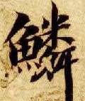 鱗字的其他书法字体