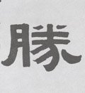 勝字的其他书法字体