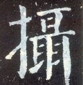 攝字的其他书法字体