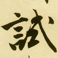 試字的其他书法字体