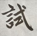 試字的其他书法字体