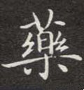 薬字的其他书法字体