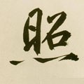 照字的其他书法字体