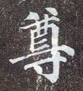 尊字的其他书法字体