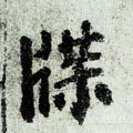 楪字的其他书法字体