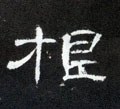 根字的其他书法字体