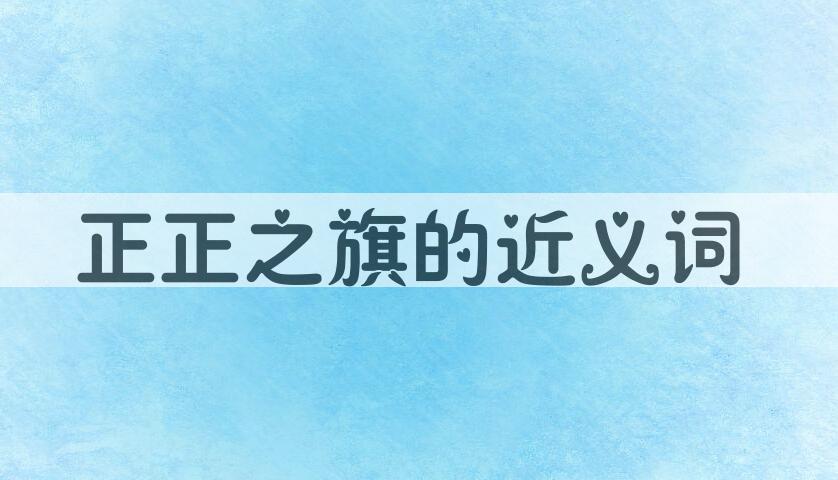 用正正之旗造句