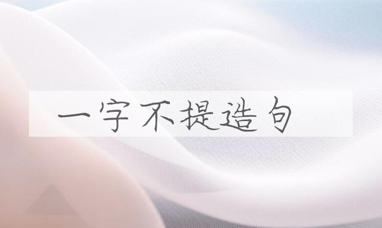 用一字不提造句