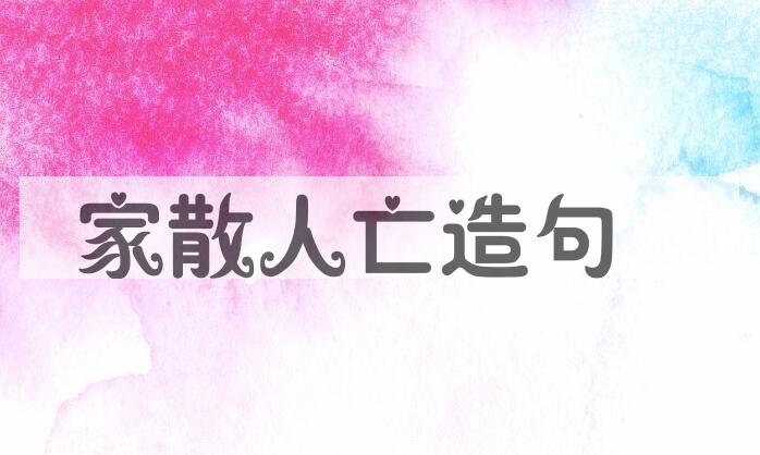 用家散人亡造句